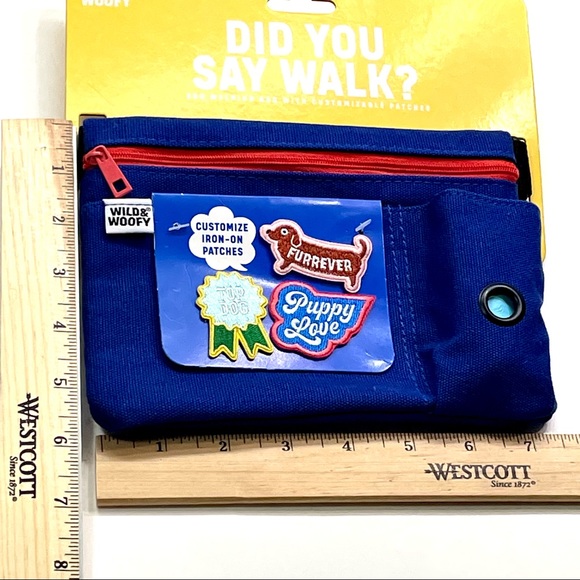 Wild & Woofy Dog Pet Walking Bag Customizable Iron-On Patches W/Adjustable Strap - Picture 13 of 16